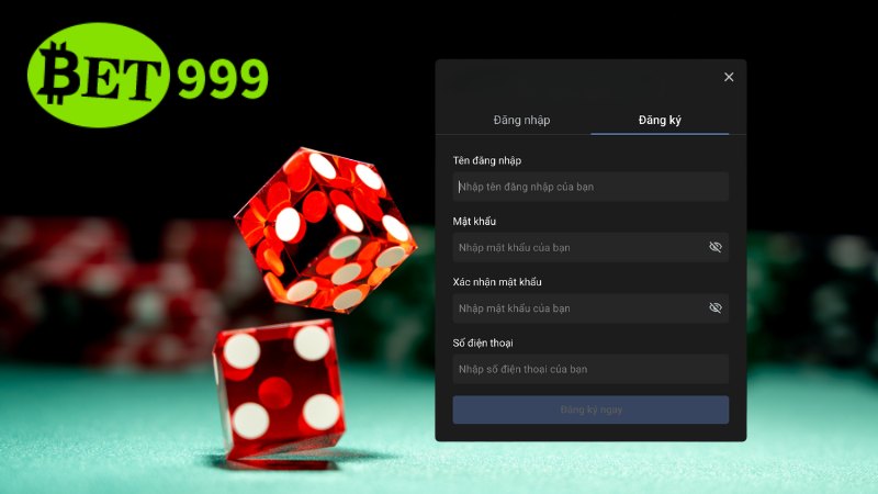 Nhập đúng và đủ tất cả thông tin đăng ký tại nhà cái Bet999